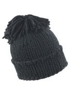 Spider Pom Pom Hat Black