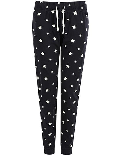 Women`s Cuffed Lounge Pants Navy / White Stars