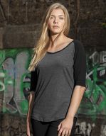 Ladies` 3/4 Contrast Raglan Tee