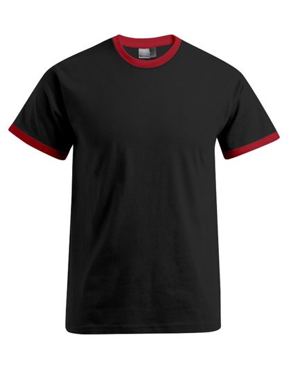 Men`s Contrast-T Black / Fire Red