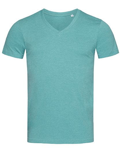 Luke V-Neck Aqua Heather