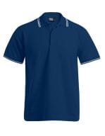 Men`s Polo Contrast Stripes Navy / White