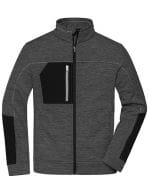 Men's Structure Fleece Jacket Black Melange / Black / Silver (Solid)