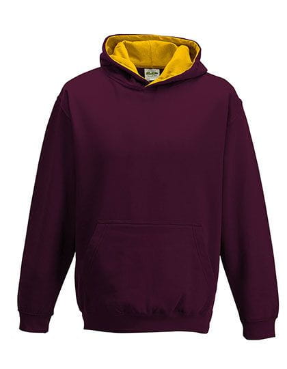 Kids` Varsity Hoodie Burgundy / Gold