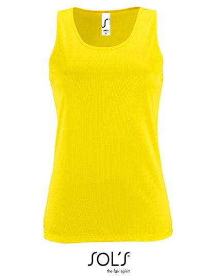 Women`s Sports Tank Top Sporty Neon Yellow