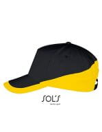 5 Panels Contrasted Cap Booster Black / Gold