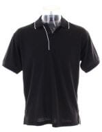 Men`s Classic Fit Essential Polo Shirt Black / White