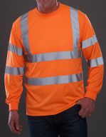 Hi Vis Long Sleeve T-Shirt Hi-Vis Orange
