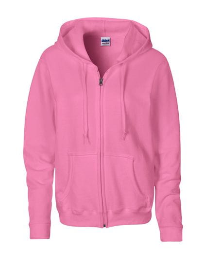 Heavy Blend Ladies` Full Zip Hooded Sweatshirt Azalea