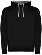 Urban Hooded Sweatshirt Black 02 / Heather Grey 58