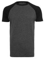 Raglan Contrast Tee Charcoal (Heather) / Black