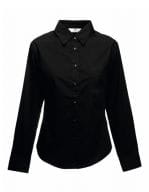 Ladies Long Sleeve Poplin Shirt Black