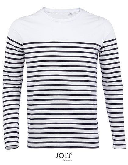 Men´s Long Sleeve Striped T-Shirt Matelot White / Navy