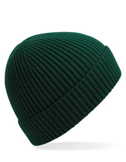 Engineered Knit Ribbed Beanie Bottle Green