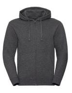 Men`s Authentic Melange Zipped Hood Sweat Carbon Melange