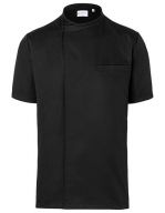 Kurzarm Überwurf-Kochhemd Basic Black (ca. Pantone Black 6 C)