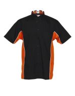 Classic Fit Sportsman Shirt Short Sleeve Black / Orange / White