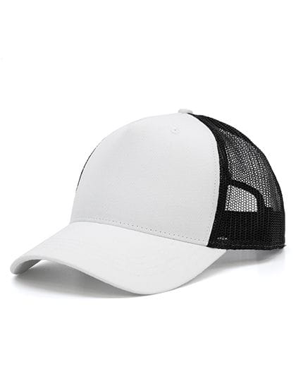 5-Panel Trucker Cap Recycled White / Black