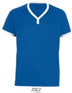 Kids` Short-Sleeved Shirt Atletico Royal Blue / White