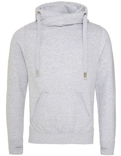 Cross Neck Hoodie Heather Grey