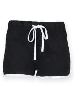 Women`s Retro Shorts Black / White