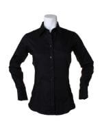 Women`s Tailored Fit Corporate Oxford Shirt Long Sleeve Black
