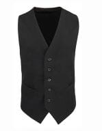 Men`s Lined Polyester Waistcoat Black