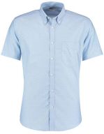 Slim Fit Workwear Oxford Shirt Short Sleeve Light Blue