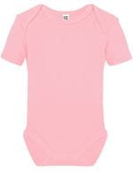 Short Sleeve Baby Bodysuit Babypink