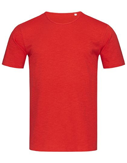 Shawn Slub Crew Neck Crimson Red