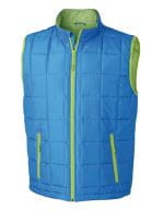 Men`s Padded Light Weight Vest Aqua / Lime Green