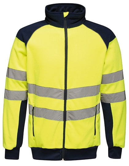 Hi-Vis Pro Fleece Jacket Yellow / Navy