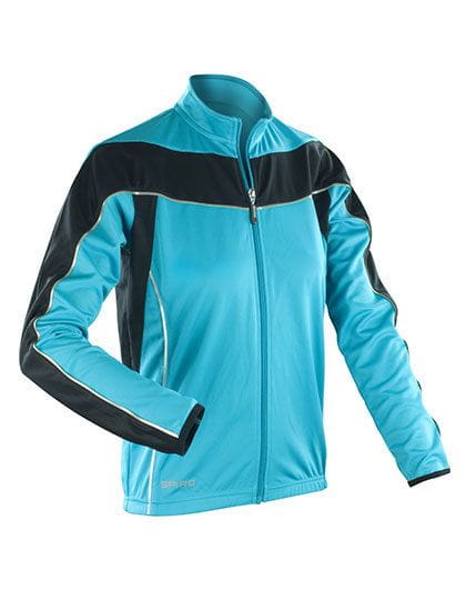 Ladies` Bikewear Long Sleeve Performance Top Aqua / Black