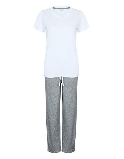 Long Pant Pyjama Set in a Bag White / Heather Grey