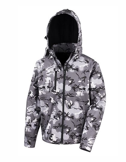 Camo TX Performance Hooded Softshell Jacket Camo Charcoal