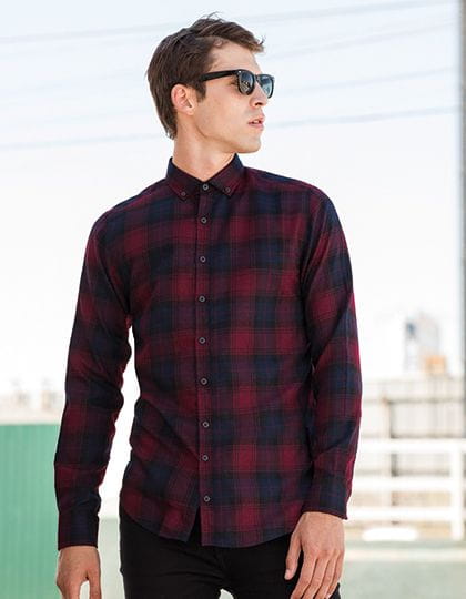 Men`s Brushed Check Casual Shirt