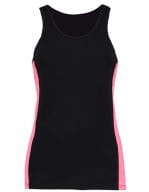 Gamegear® Fashion Fit Racer Back Vest Black / Flo Coral