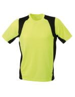 Men`s Running-T Fluo-Yellow / Black