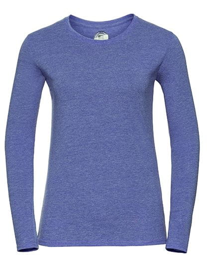 Ladies` Long Sleeve HD T Blue Marl