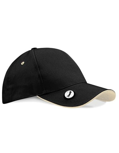 Pro-Style Ball Mark Golf Cap Black / Putty