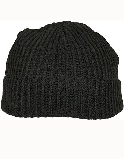 Recycled Yarn Fisherman Beanie Black