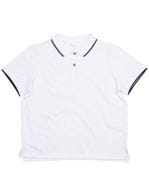 The Women´s  Tipped Polo White / Navy