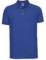 Men`s Fitted Stretch Polo Azure Blue