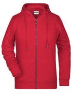 Ladies` Zip-Hoody Red