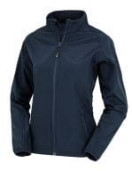 Womens Recycled 2-Layer Printable Softshell Jacket Navy