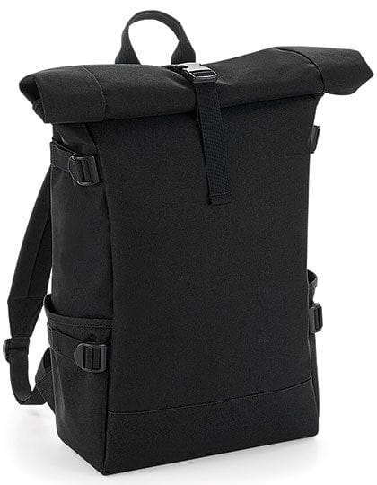 Block Roll-Top Backpack Black / Black
