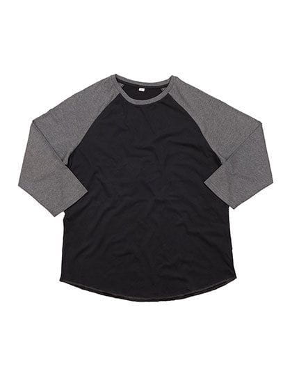 Unisex Superstar Baseball T Black / Charcoal Grey Melange