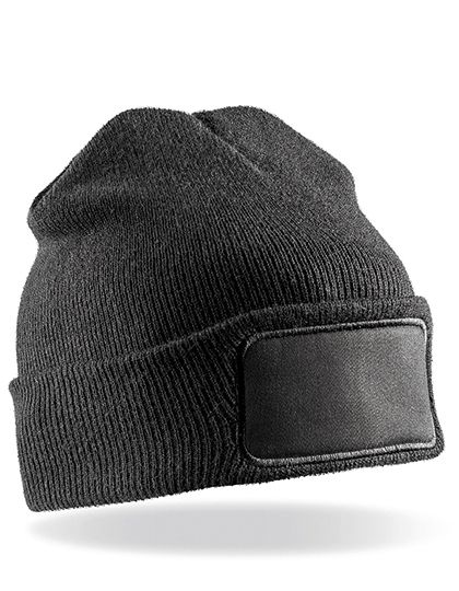 Double Knit Printers Beanie Black