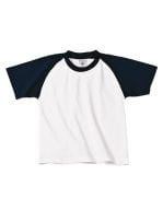 T-Shirt Base-Ball / Kids White / Navy