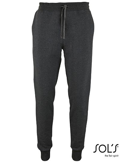 Men`s Slim Fit Jogging Pants Jake Charcoal Melange